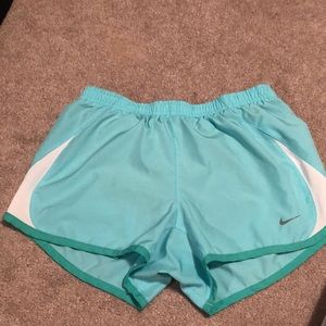 Tiffany blue/ teal nike tempo running shorts